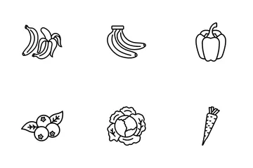 Fruits And Vegetables Icon Pack