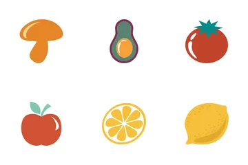 Fruits And Vegetables Icon Pack