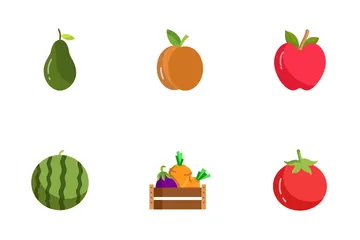 Fruits And Vegetables Icon Pack