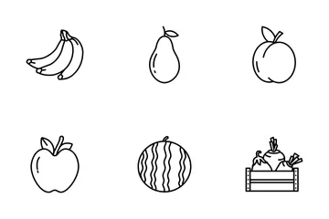 Fruits And Vegetables Icon Pack