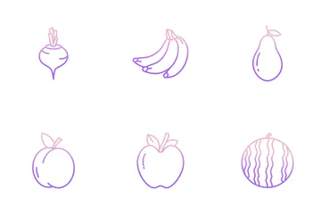 Fruits And Vegetables Icon Pack