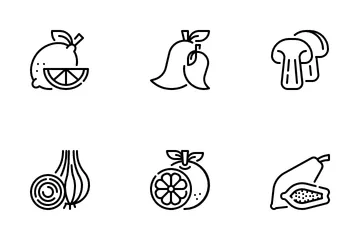 Fruits And Vegetables Icon Pack