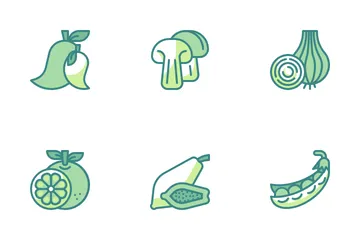 Fruits And Vegetables Icon Pack