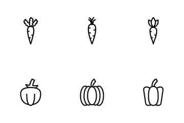 Fruits And Vegetables Icon Pack