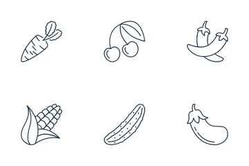 Fruits And Vegetables Icon Pack