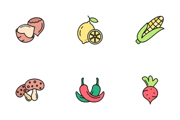 Fruits And Vegetables Icon Pack