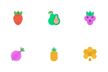 Fruits And Vegetables Icon Pack