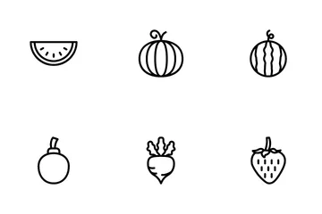 Fruits And Vegetables Icon Pack