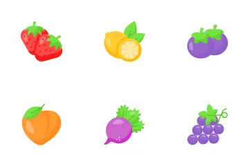 Fruits And Vegetables Icon Pack