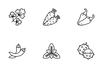 Fruits And Vegetables Icon Pack