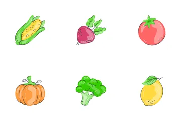 Fruits And Vegetables Icon Pack