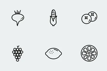 Fruits And Vegetables Icon Pack