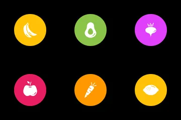 Fruits And Vegetables Icon Pack