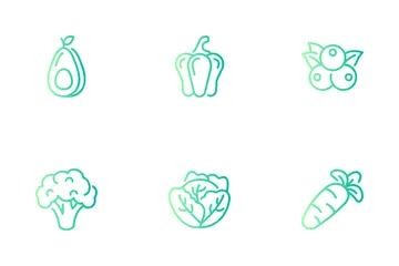 Fruits And Vegetables Icon Pack