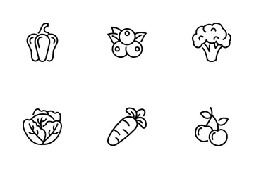 Fruits And Vegetables Icon Pack