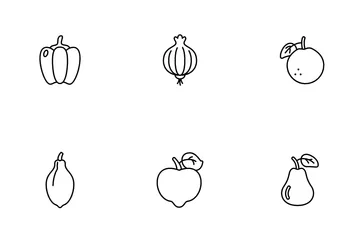 Fruits And Vegetables Icon Pack