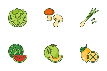 Fruits And Vegetables Icon Pack