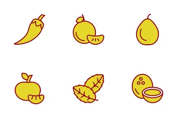 Fruits And Vegetables Icon Pack