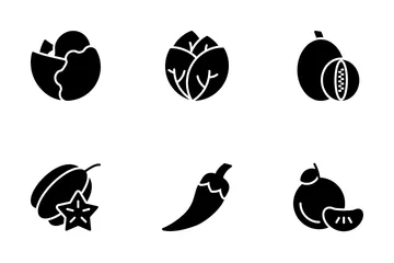 Fruits And Vegetables Icon Pack