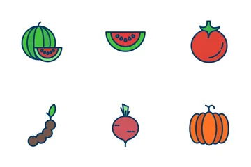 Fruits And Vegetables Icon Pack