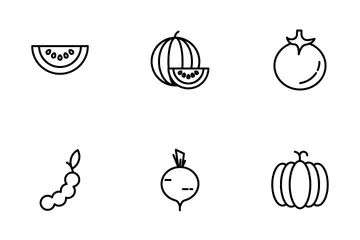 Fruits And Vegetables Icon Pack