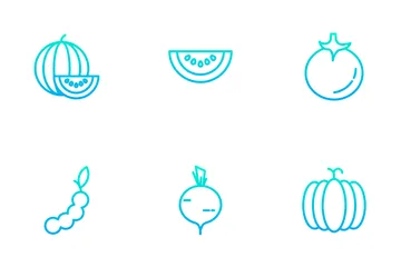 Fruits And Vegetables Icon Pack