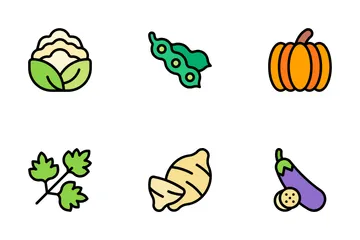 Fruits And Vegetables Icon Pack