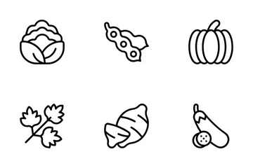 Fruits And Vegetables Icon Pack