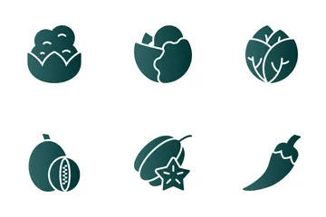 Fruits And Vegetables Icon Pack