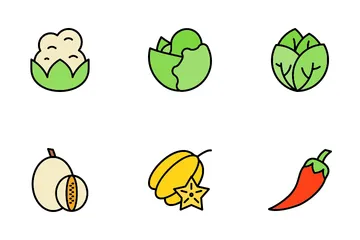 Fruits And Vegetables Icon Pack