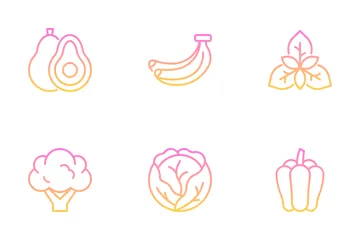 Fruits And Vegetables Icon Pack