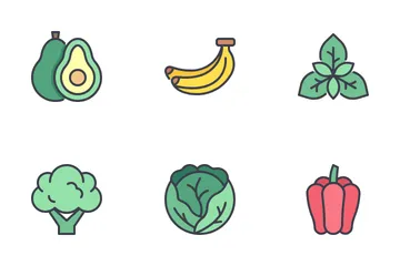 Fruits And Vegetables Icon Pack