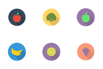 Fruits And Veggies Icon Pack