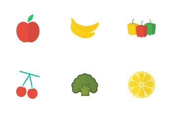 Fruits And Veggies Icon Pack