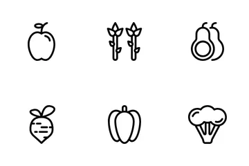 Fruits et légumes Icon Pack