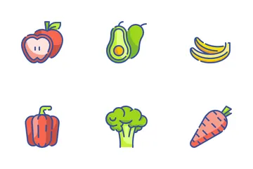 Fruits et légumes Icon Pack