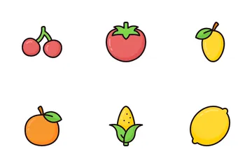 Fruits et légumes Icon Pack