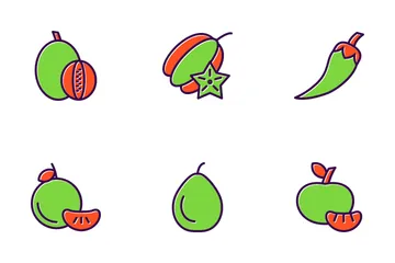 Fruits et légumes Icon Pack