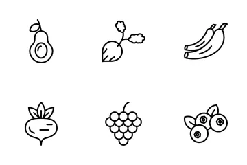 Fruits et légumes Icon Pack