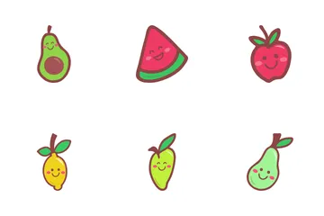 Fruits Kawaii Icon Pack