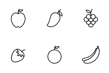 Fruits (Outline) Icon Pack