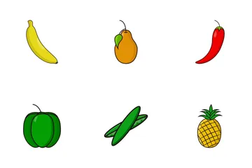 Fruits & Vegetables Vol 1 Icon Pack