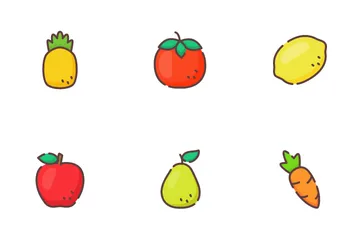 Fruta vegetal Paquete de Iconos