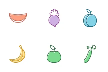 Frutas e vegetais Icon Pack