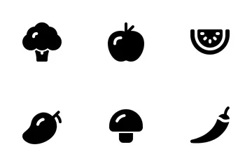 Frutas e vegetais Icon Pack