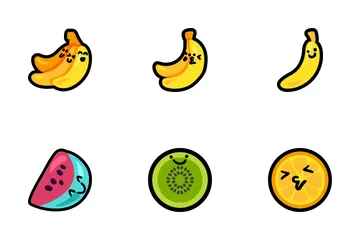 Frutas fofas Icon Pack