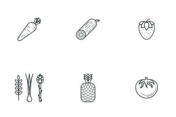Frutas vegetais Pacote de Ícones