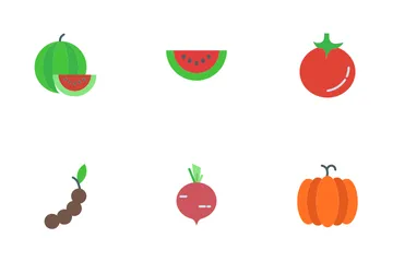 Frutas y vegetales Paquete de Iconos