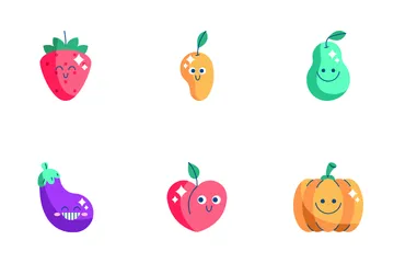 Frutas y vegetales Paquete de Iconos