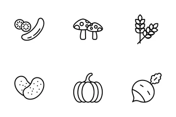 Frutas y vegetales Paquete de Iconos